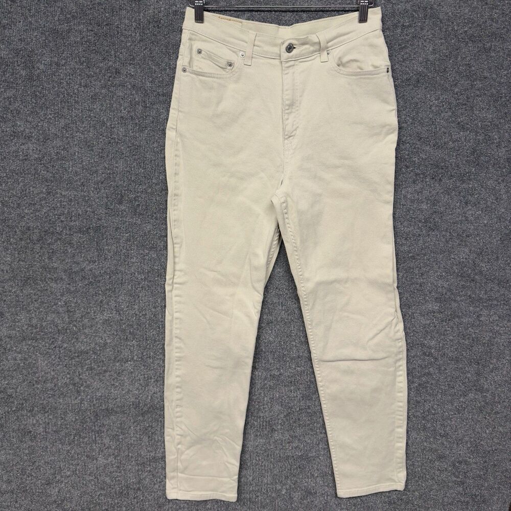 Vintage Levis 512 Womens Jeans Slim Fit Tapered Leg High Rise Mom Jeans Ivory 10